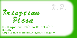 krisztian plesa business card